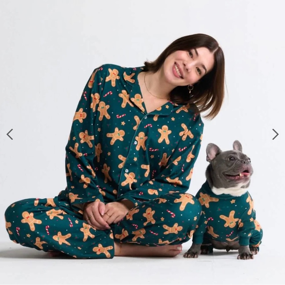 Gingerbread Print Christmas Pajamas